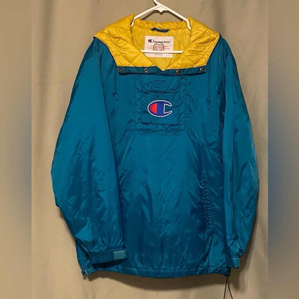 SUPREME x Champion Pullover Parka Jacket Hornets (SS/18) Teal Men’s L